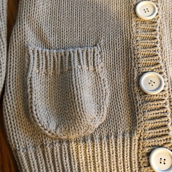 Burberry Bell Sleeve Khaki Cotton Cardigan Sweater - All Year Wear! - Picture 4 of 8